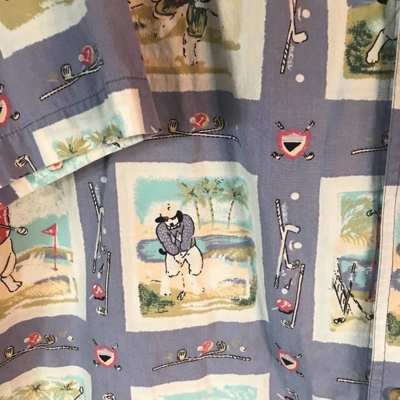 Big Dog Men's Button Down Shirt Golf Theme Size XL - Picture 5 of 8